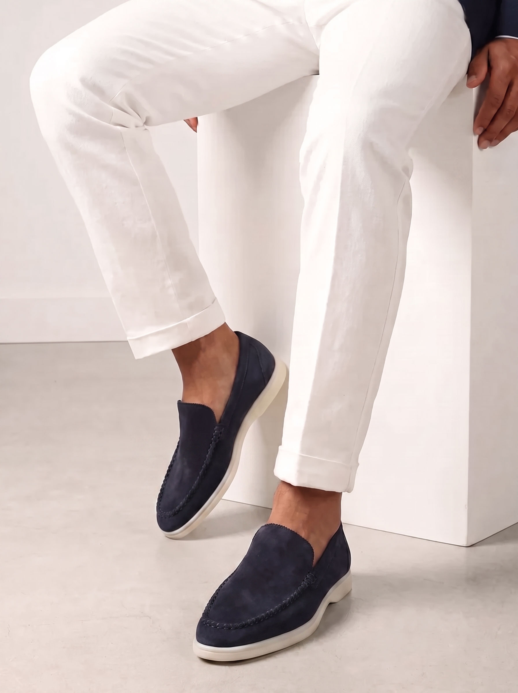 Navy Bellagio Loafers