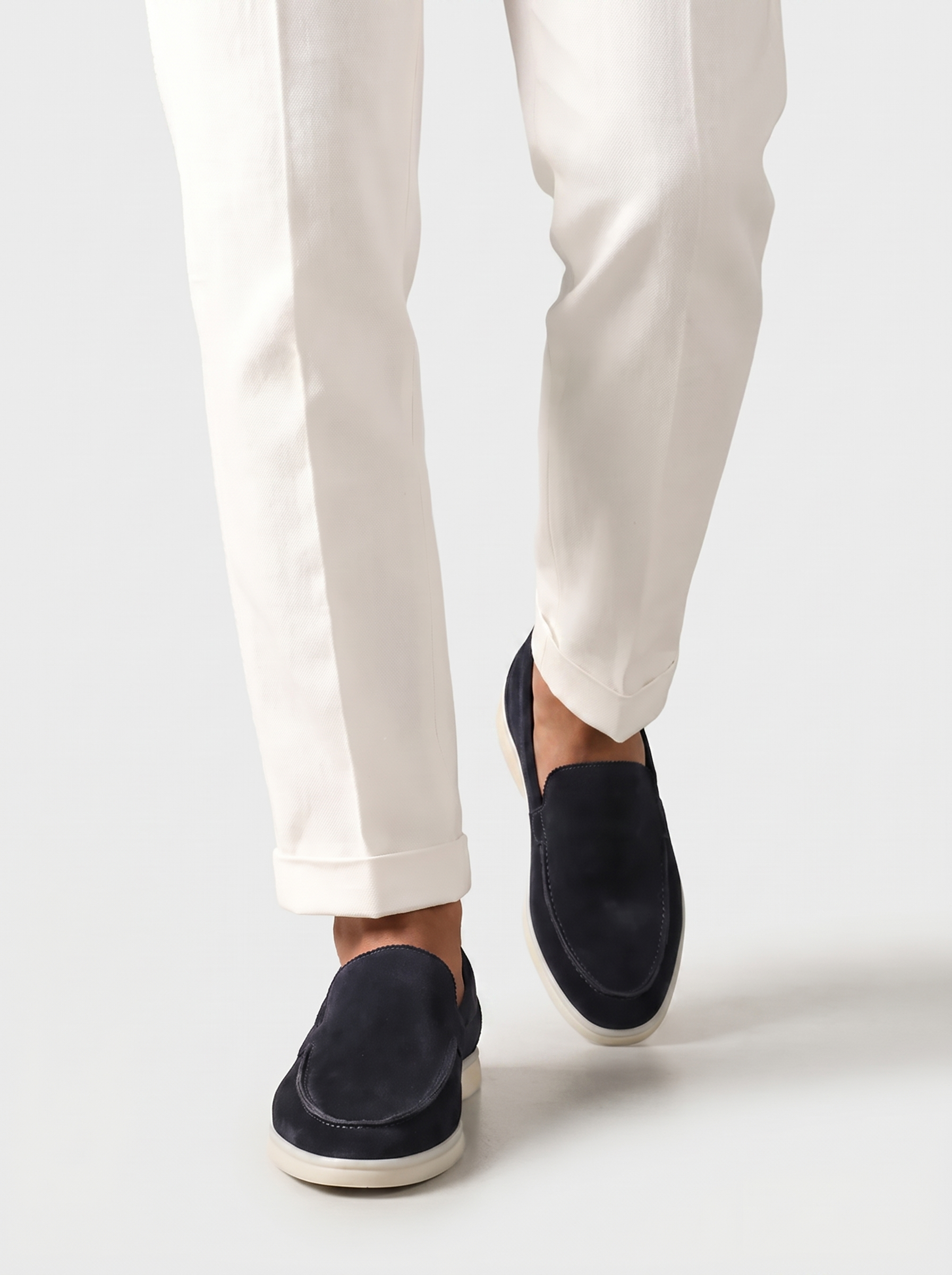 Navy Torino Loafers