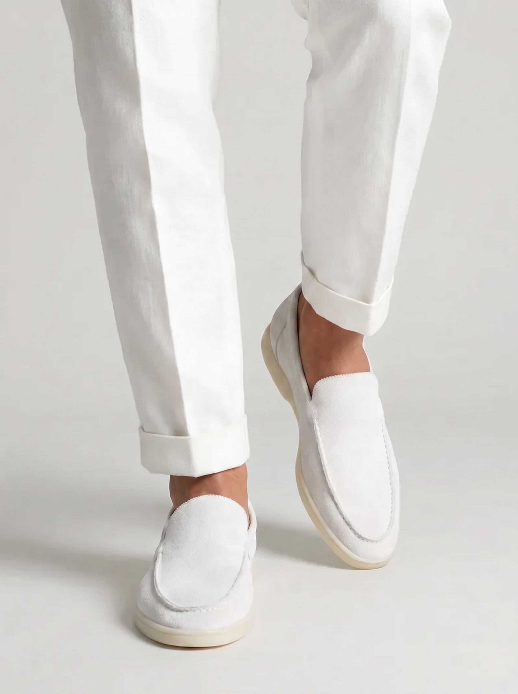 White Torino Loafers
