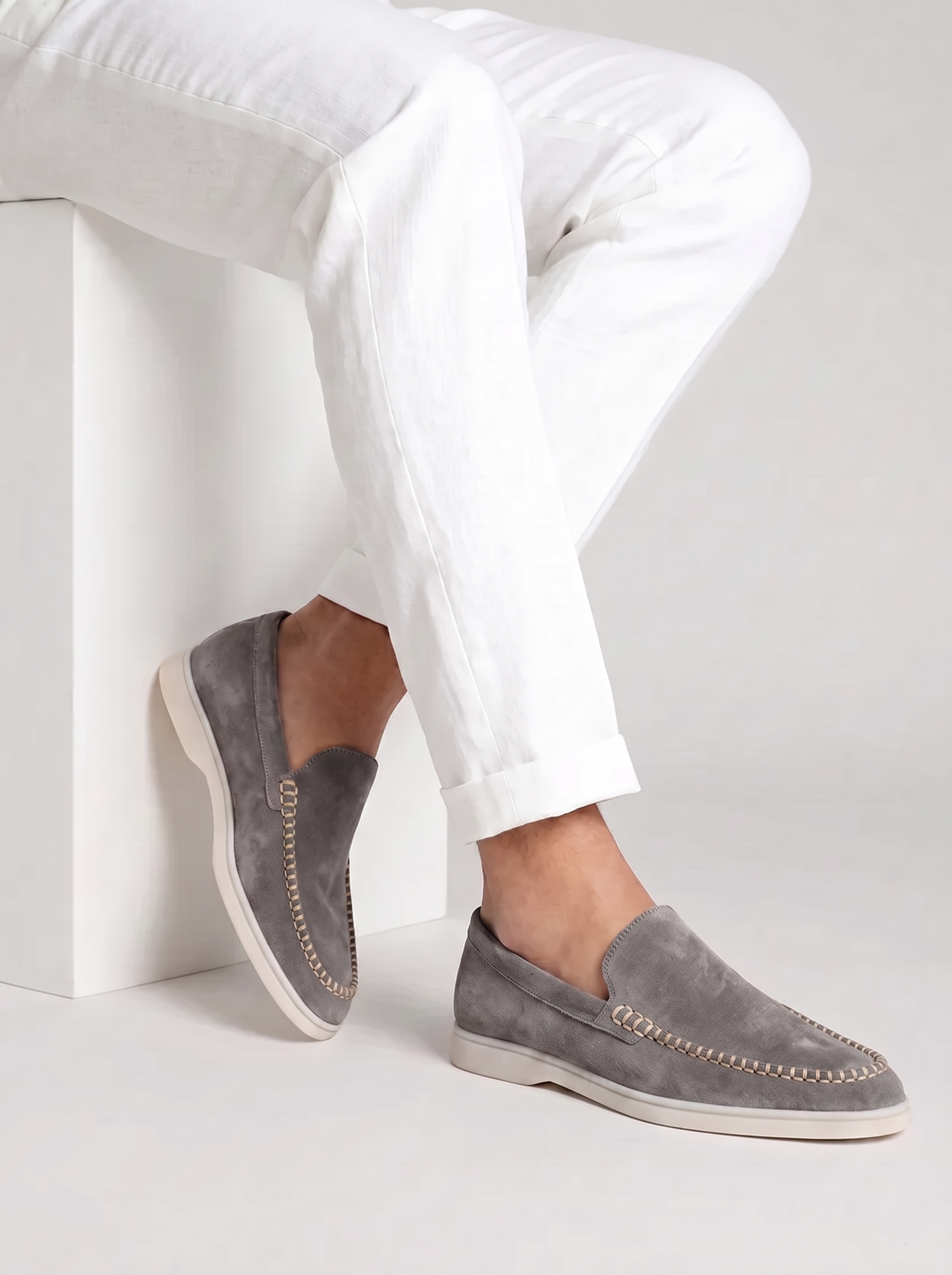 Grey Bellagio Loafers