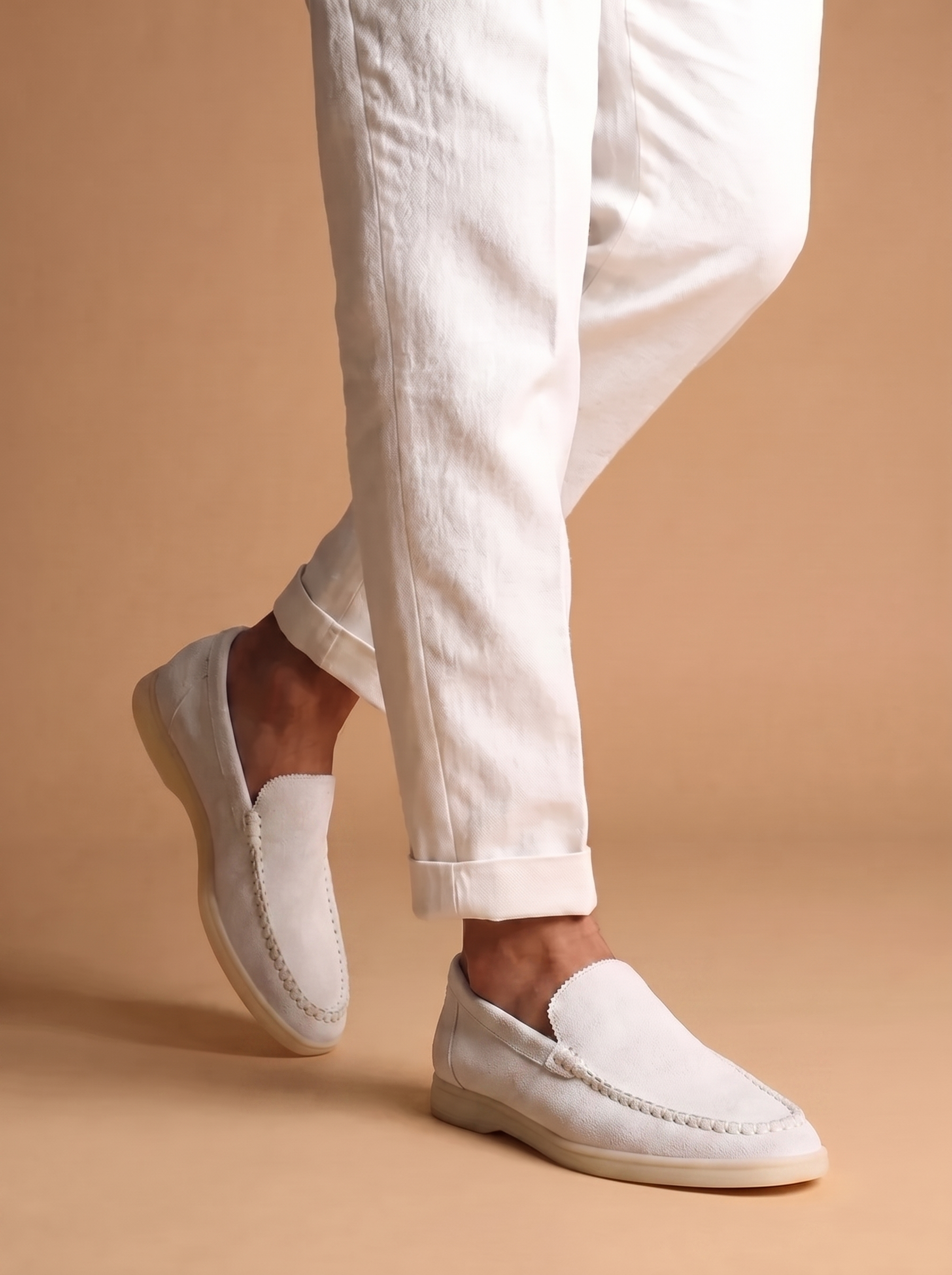 White Bellagio Loafers